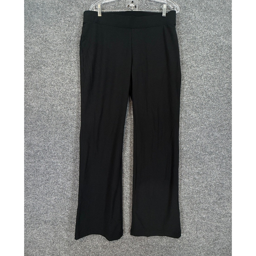 J.Jill Pants Women Medium Black Pima Cotton Bootcut Pull On Modal Stretch